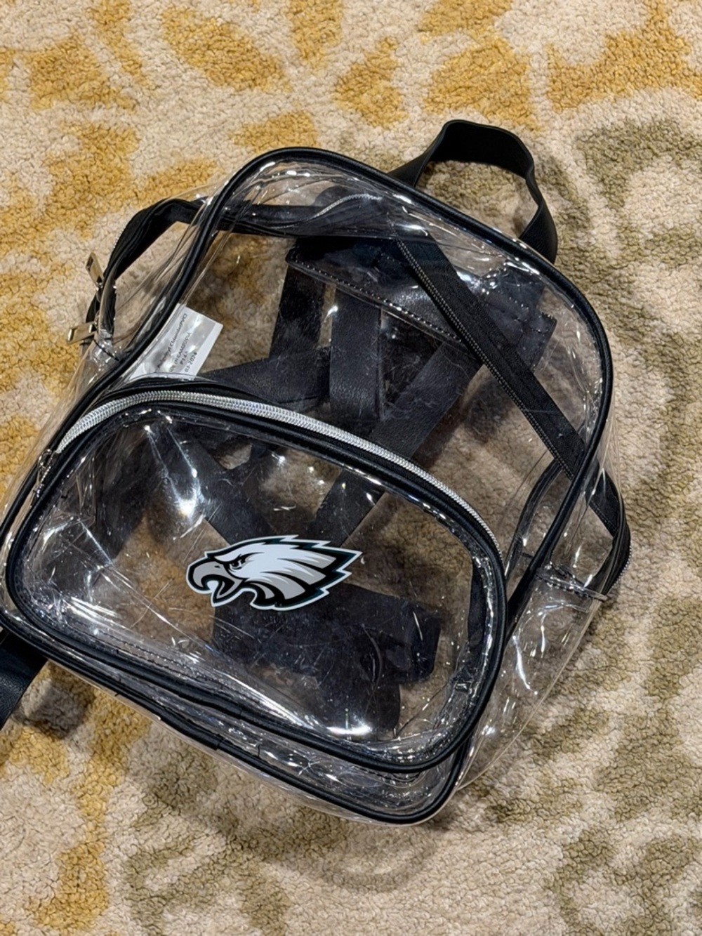 Eagles Clear Backpack with Black Trim